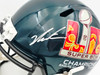 Jalen Carter Autographed Philadelphia Eagles Green Full Size Super Bowl LIX Champions Logo Speed Replica Helmet JSA Witness Stock #266080