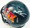 Jalen Carter Autographed Philadelphia Eagles Green Super Bowl LIX Champions Logo Speed Mini Helmet JSA Witness Stock #266082
