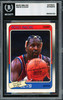 Moses Malone Autographed 1988-89 Fleer Card #118 Atlanta Hawks Beckett BAS #20457455