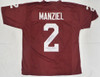 Texas A&M Aggies Johnny Manziel Autographed Red Custom Jersey "Johnny F'ckin Football" JSA #WA390607