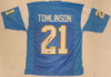 San Diego Chargers LaDainian Tomlinson Autographed Powder Blue Custom Jersey "HOF 17" Beckett BAS QR #1W895057