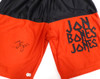 Jon Jones Autographed Red Custom Trunks Beckett BAS QR #WJ76709