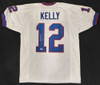 Buffalo Bills Jim Kelly Autographed White Custom Jersey Beckett BAS QR #WS57490