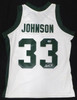 Michigan State Spartans Magic Johnson Autographed White Mitchell & Ness Jersey (Smudged) Beckett BAS QR #4W062587