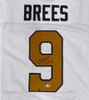 New Orleans Saints Drew Brees Autographed White Custom Jersey Beckett BAS QR #1W519438
