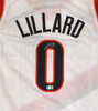Portland Trail Blazers Damian Lillard Autographed White Custom Jersey Beckett BAS QR #BR50449