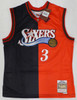 Phildelphia 76ers Allen Iverson Autographed Red Authentic Mitchell & Ness Jersey Beckett BAS QR #3W343996