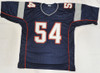 New England Patriots Teddy Bruschi Autographed Blue Jersey Beckett BAS QR #W959708