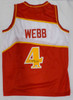 Atlanta Hawks Spud Webb Autographed Red Jersey Beckett BAS QR #BL49434