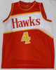 Atlanta Hawks Spud Webb Autographed Red Jersey Beckett BAS QR #BL49434