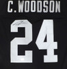 Oakland Raiders Charles Woodson Autographed Black Authentic Mitchell & Ness Jersey Fanatics Holo #XP14362984