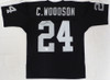 Oakland Raiders Charles Woodson Autographed Black Authentic Mitchell & Ness Jersey Fanatics Holo #XP14362984