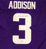 Minnesota Vikings Jordan Addison Autographed Purple Jersey Beckett BAS QR #2W886080