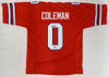 Buffalo Bills Keon Coleman Autographed Red Jersey Beckett BAS QR #1W572507