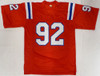New England Patriots Joshua Farmer Autographed Red Jersey JSA #CF26736