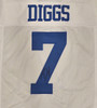 Dallas Cowboys Trevon Diggs Autographed White Jersey SKU #266631