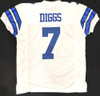 Dallas Cowboys Trevon Diggs Autographed White Jersey SKU #266631