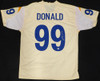 Los Angeles Rams Aaron Donald Autographed White Jersey Beckett BAS QR #1W699078