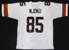 Cleveland Browns David Njoku Autographed White Jersey Beckett BAS QR #1W260146