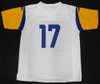 Los Angeles Rams Davante Adams Autographed White Jersey Beckett BAS QR #4W061856