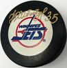 Nikolai Khabibulin Autographed Official Winnipeg Jets Logo Hockey Puck SKU #266812