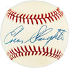 Enos Slaughter Autographed Official AL Baseball New York Yankees SKU #266821