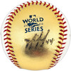Yordan Alvarez Autographed Official 2022 Gold World Series Logo Baseball Houston Astros (Smudged) Beckett BAS #W381819