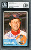 Stan Musial Autographed 1963 Topps Card #250 St. Louis Cardinals Beckett BAS #11317437