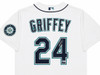 Seattle Mariners Ken Griffey Jr. Autographed White Nike Jersey Size XXL Beckett BAS Witness Stock #266285