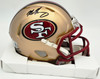 Mike Singletary Autographed San Francisco 49ers Gold Speed Mini Helmet (Smudged) Beckett BAS Witness #4W454644