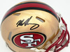 Mike Singletary Autographed San Francisco 49ers Gold Speed Mini Helmet (Smudged) Beckett BAS Witness #4W454644