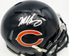 Mike Singletary Autographed Chicago Bears Blue Speed Mini Helmet (Smudged) Beckett BAS Witness #4W454914