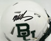 Mike Singletary Autographed Baylor Bears White Speed Mini Helmet (Smudged) Beckett BAS Witness #4W454821