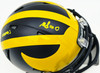 Mike Sainristil Autographed Michigan Wolverines Black Speed Mini Helmet "23 Nat'l Champs" Beckett BAS Witness #4W083641