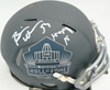 Brian Urlacher Autographed Hall of Fame Slate Gray Speed Mini Helmet "HOF 18" Beckett BAS Witness #4W450674