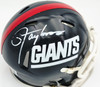 Lawrence Taylor Autographed New York Giants Blue Speed Mini Helmet Beckett BAS Witness #4W451838