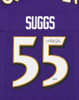 Baltimore Ravens Terrell Suggs Autographed Purple Jersey Beckett BAS Witness Stock #267052
