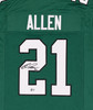 Philadelphia Eagles Eric Allen Autographed Green Jersey Beckett BAS Witness Stock #267064