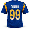 Los Angeles Rams Aaron Donald Autographed Blue Jersey Beckett BAS Witness Stock #267075