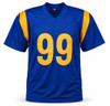 Los Angeles Rams Aaron Donald Autographed Blue Jersey Beckett BAS Witness Stock #267075
