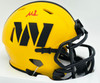 Mike Sainristil Autographed Washington Commanders Rave Yellow Speed Mini Helmet Beckett BAS QR Stock #267260