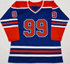 Edmonton Oilers Wayne Gretzky Autographed Orange & Blue Jersey Beckett BAS #AE85520