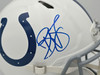Reggie Wayne Autographed Indianapolis Colts White 2020 Alternate Full Size Speed Authentic Helmet Beckett BAS Witness Stock #267307