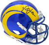 Marshall Faulk Autographed St. Louis Rams Blue Speed Mini Helmet JSA Witness Stock #267311