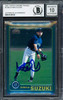 Ichiro Suzuki Autographed 2001 Topps Chrome Traded Rookie Card #T266 Seattle Mariners Auto Grade Gem Mint 10 Beckett BAS #14129123