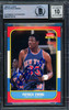 Patrick Ewing Autographed 1986-87 Fleer Rookie Card #32 New York Knicks Auto Grade Gem Mint 10 Beckett BAS #15772174