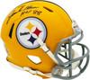 Jack Ham Autographed Pittsburgh Steelers Yellow 2025 Alternate Speed Mini Helmet "HOF 88" Beckett BAS Witness Stock #267502