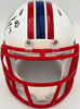 Earl Campbell Autographed Houston Oilers White 1981-98 Throwback Speed Mini Helmet "HOF 91" Beckett BAS Witness Stock #267464