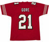 San Francisco 49ers Frank Gore Autographed Red Jersey Beckett BAS Witness Stock #267388