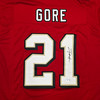 San Francisco 49ers Frank Gore Autographed Red Jersey Beckett BAS Witness Stock #267389